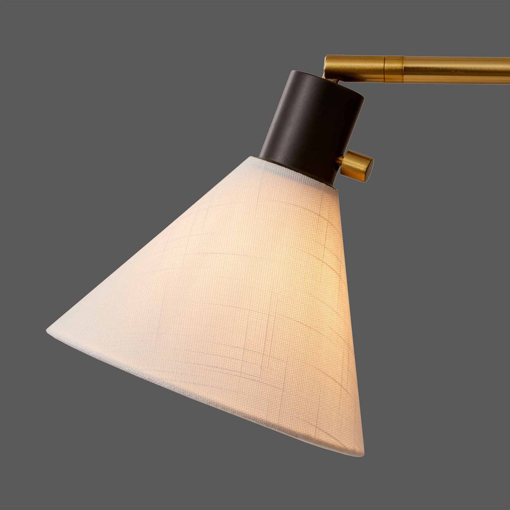 Cozylumi™ 68"H Metal Floor Lamp with Adjustable Dual Shades, Black and Gold Finish