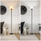 Cozylumi™ HonoDing 72-inch Floor Lamp with Frosted White Glass Shade in Vintage Art