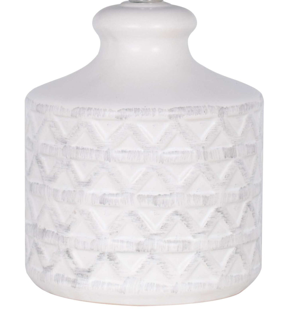 Cozylumi™ White Ceramic Table Lamp, 15"