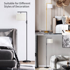 Cozylumi™ Iron Modern Standing Lamp, Gold Floor Lamp for Living Room, with Rotary