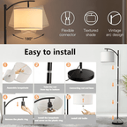 Cozylumi™ HadinEEon Floor Lamp, Standing Lamp Tall with Remote Control for Living Room