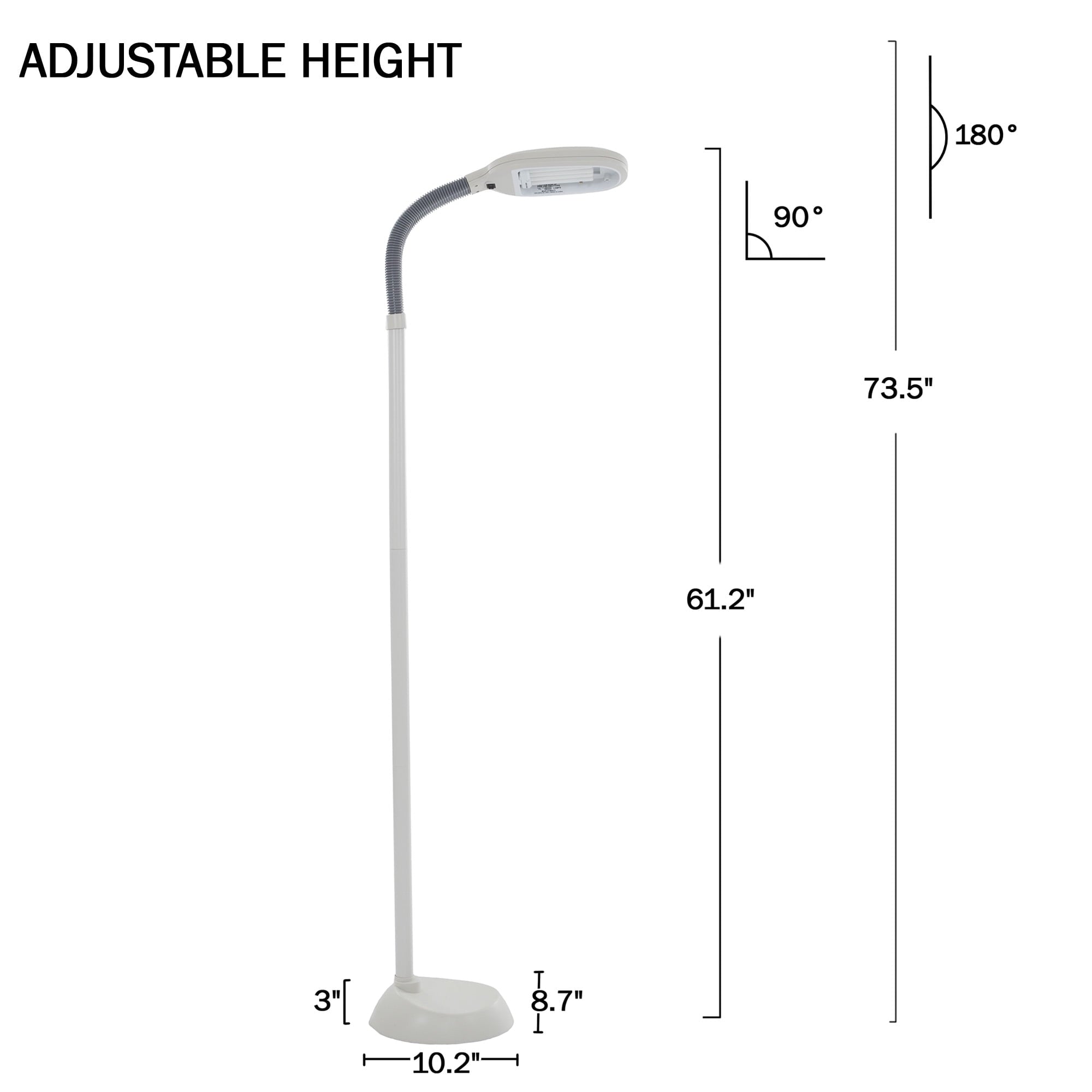 Cozylumi™ Adjustable Floor Lamp - 6ft Full Spectrum Natural Sunlight Lamp with Bendable