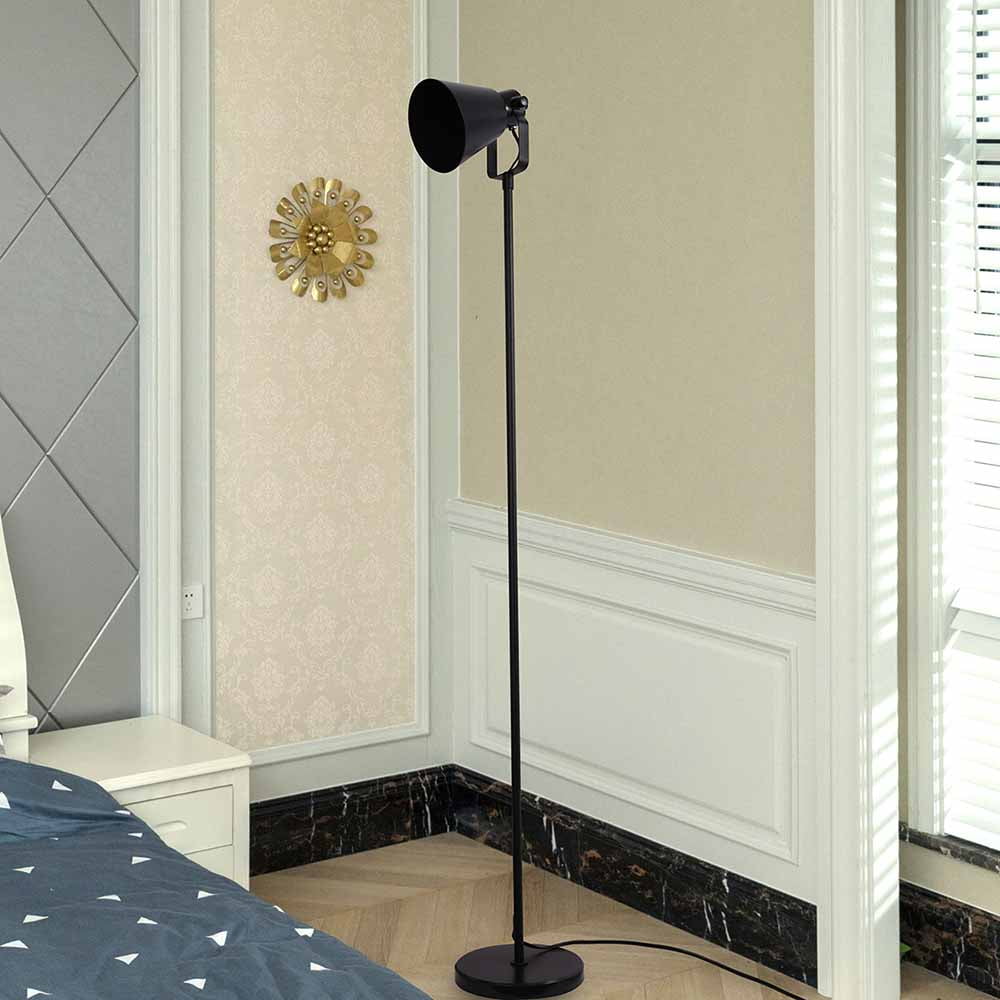Cozylumi™ 64-Inch Modern Floor Lamp with Adjustable Shade and Black Finish for Living
