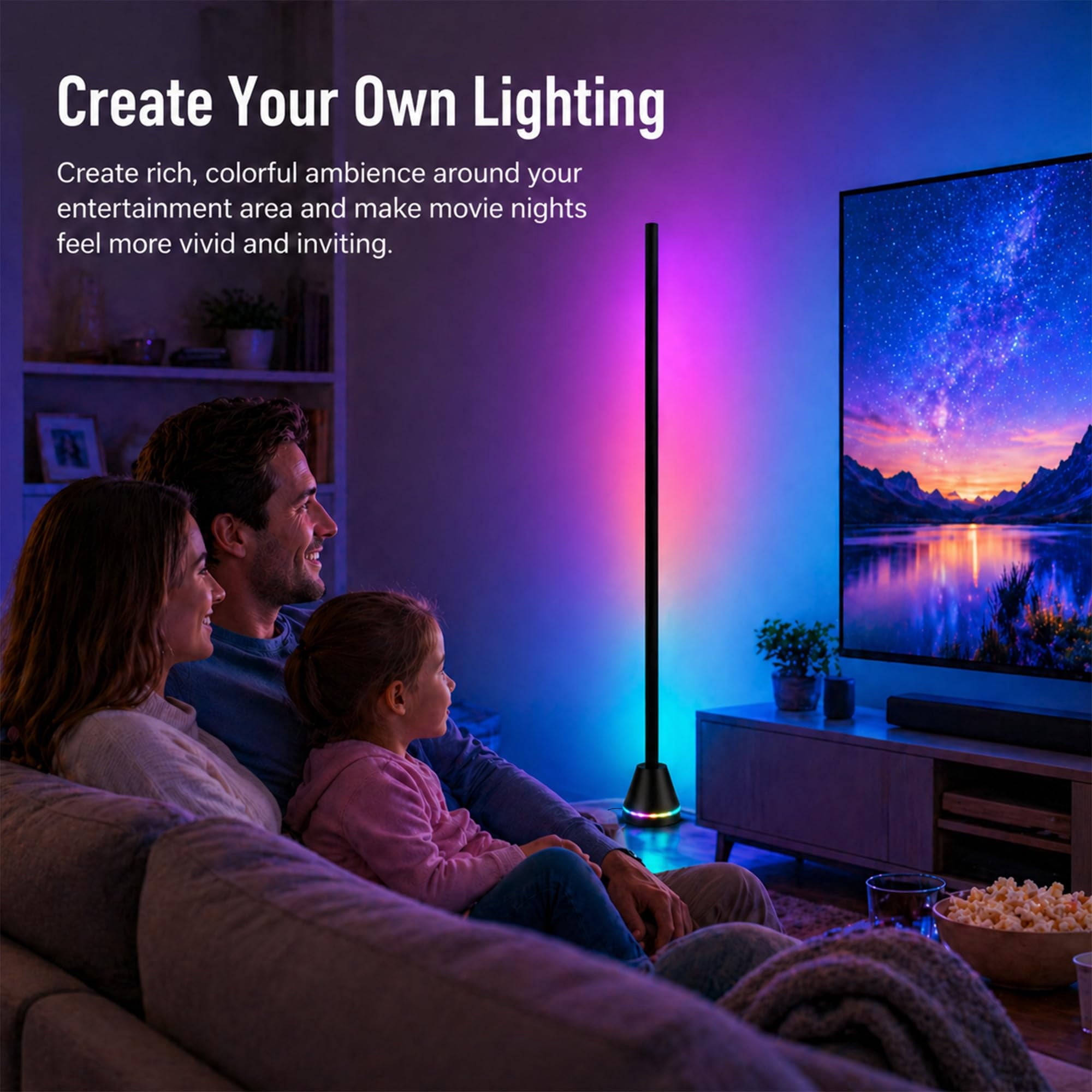 Cozylumi™ LED Floor Lamp, RGB Corner Floor Lamp Music-Sync Color Changing, App Control