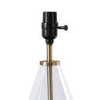 Cozylumi™ Glass with Brass Base Table Lamp, 18" H