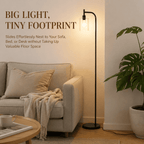 Cozylumi™ Coliware Arc Floor Lamp with Acrylic Lampshade, Modern Tall Standing Lamp