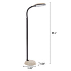Cozylumi™ Adjustable Floor Lamp for Bedroom with Bendable Neck - Full Spectrum Natural