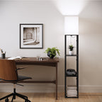 Cozylumi™ 63'' Floor Lamps with Shelves, Home Standing Lamp, Include 1000 Lumens