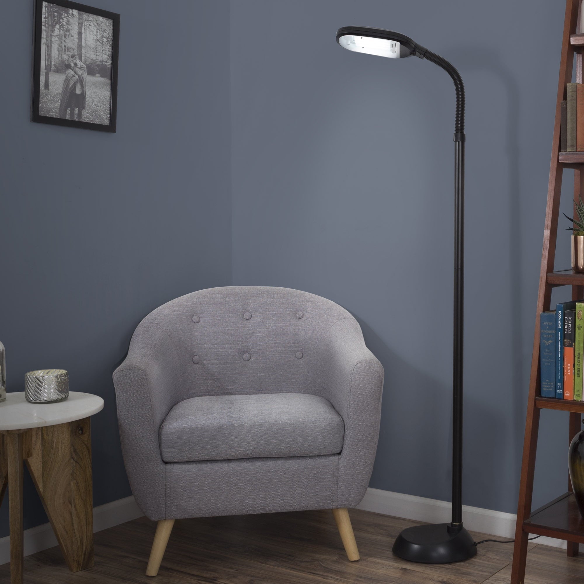 Cozylumi™ Natural Sunlight Floor Lamp with Bendable Neck 60 Inch Black
