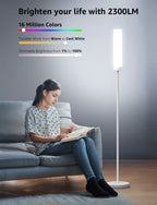 Cozylumi™ Lepro O1 AI Smart LED Corner Floor Lamp with AI Voice Control, RGB + Tunable