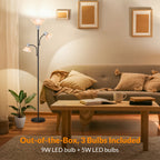 Cozylumi™ 3-Head LED Floor Lamp with Adjustable Reading Lights, 3000K Warm White