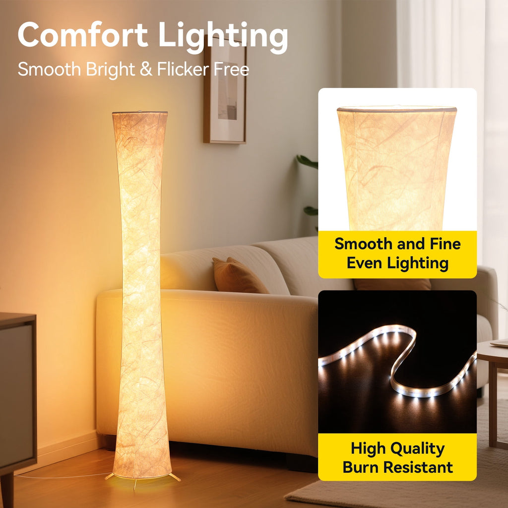 Cozylumi™ 61'' RGBIC LED Floor Lamp, 1800 LM Color Changing Lighting Modern Tall Lamp
