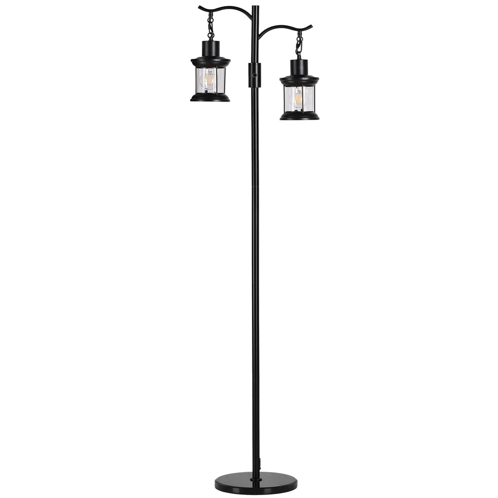 Cozylumi™ 63" Modern Floor Lamps with Stepless Dimming, 2 Light Glass Floor Lamps for