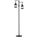 Cozylumi™ 63" Modern Floor Lamps with Stepless Dimming, 2 Light Glass Floor Lamps for