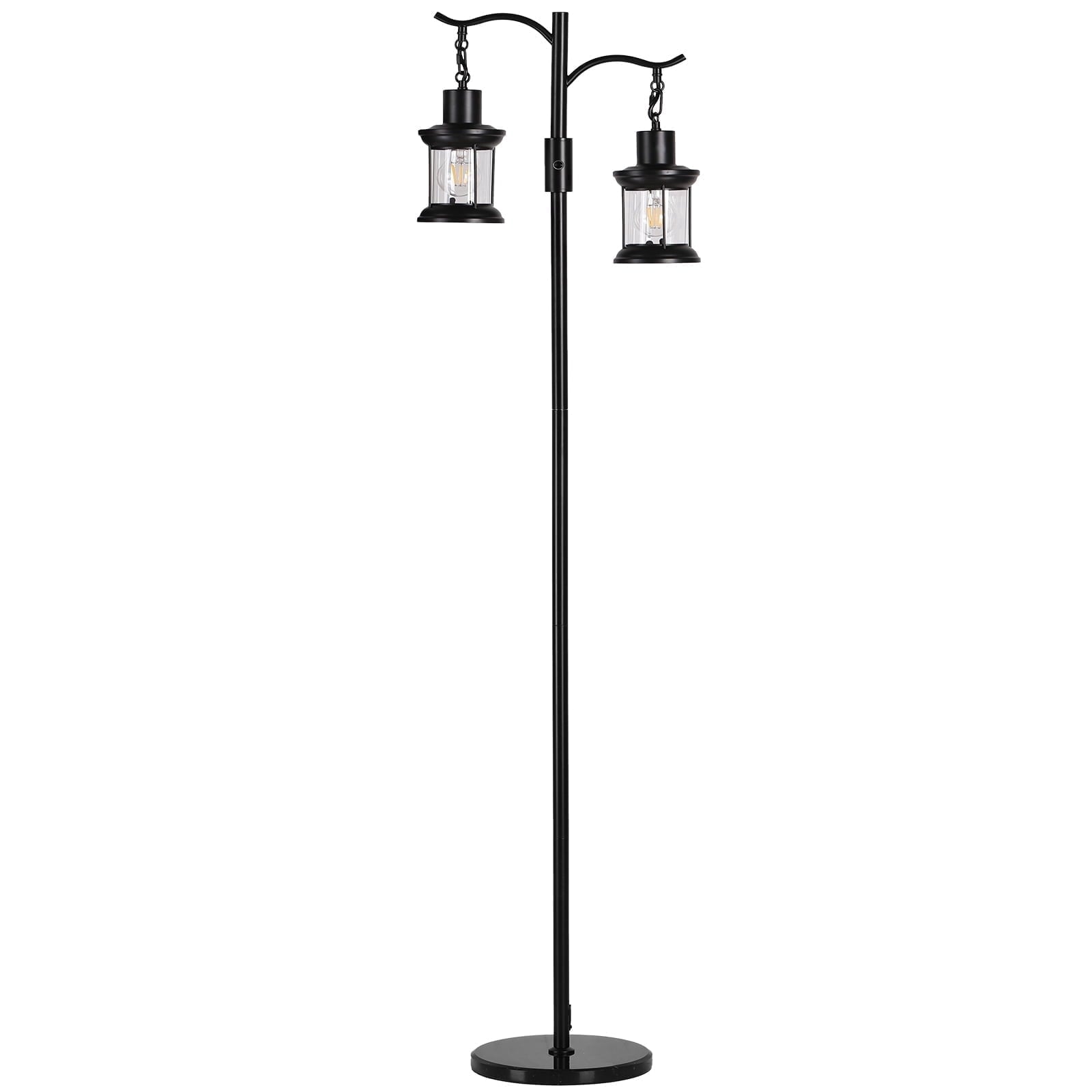 Cozylumi™ 63" Modern Floor Lamps with Stepless Dimming, 2 Light Glass Floor Lamps for