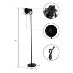 Cozylumi™ 64-Inch Modern Floor Lamp with Adjustable Shade and Black Finish for Living