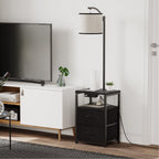 Cozylumi™ Floor Lamp with Table & 2 Drawers, Lamp with USB Port and Outlet, 3 Color Led