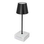 Cozylumi™ 14 Inch Rechargeable Color-Changing Table Lamp, Black, Indoor/Outdoor