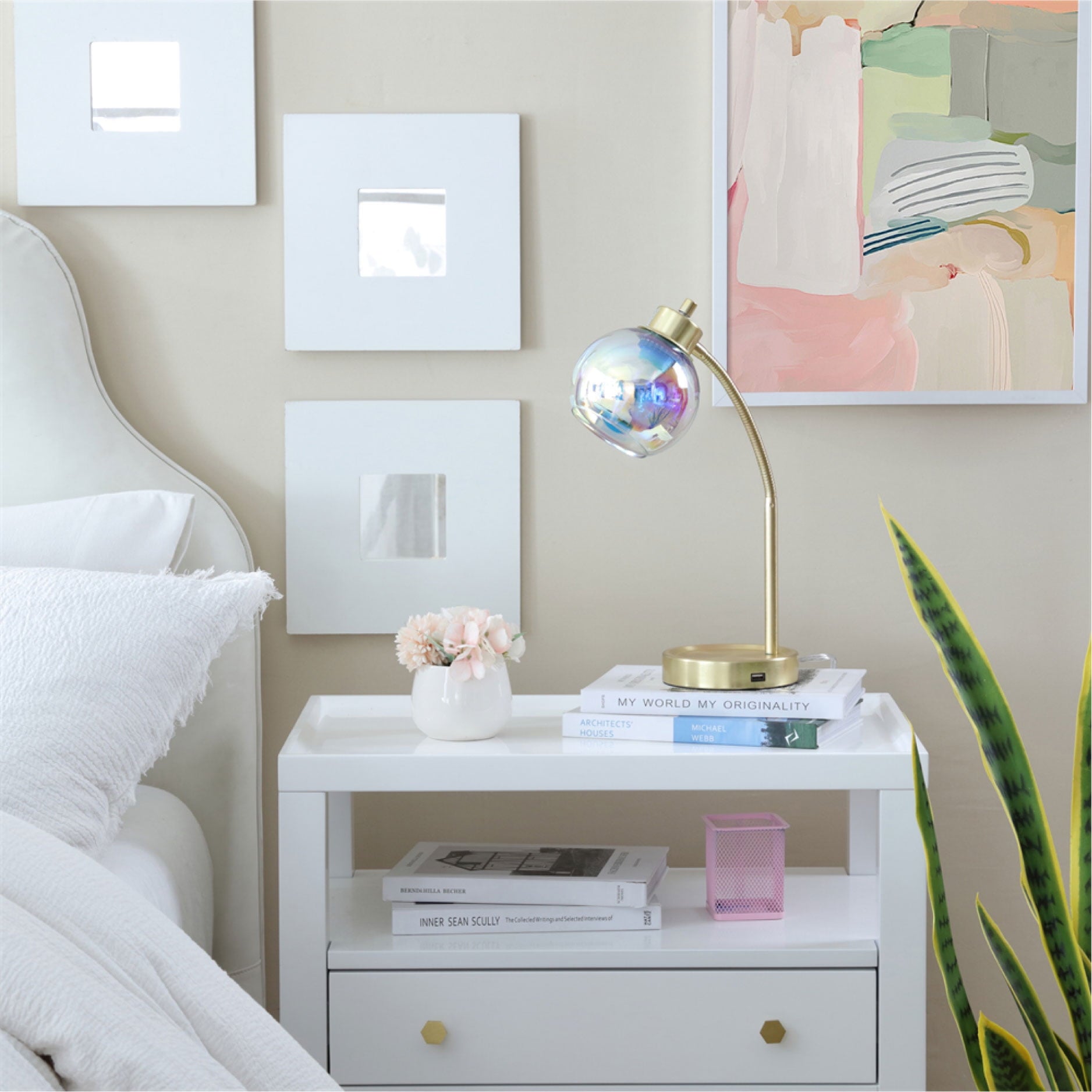Cozylumi™ Iridescent Orb Lamp, Gold