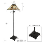 Cozylumi™ 61 Tiffany Style Floor Lamp - Standing Lamp for Bedroom and Living Room with