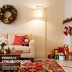 Cozylumi™ Vesteel Floor Lamp, Standing Lamp with 3 Color Temperatures & Lampshade, Arch