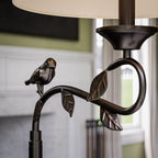 Cozylumi™ Birdsong 60'' Dimmable Floor Lamp with Oatmeal Fabric Empire Shade