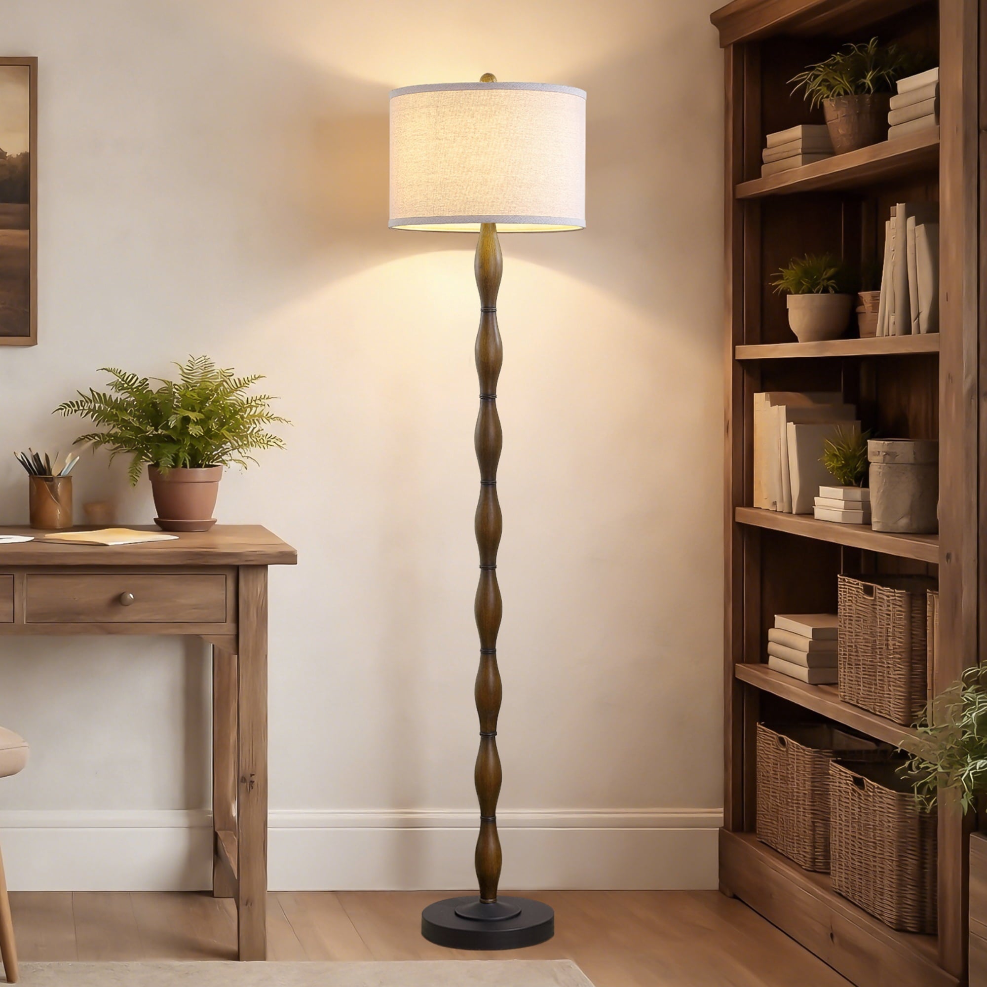 Cozylumi™ JUJUYUYOP 62" Farmhouse-Style Living room Floor Lamp with a Rotary Switch