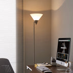 Cozylumi™ HonoDing 71-inch Adjustable Floor Lamp with Acrylic Shade & Satin Nickel Finish