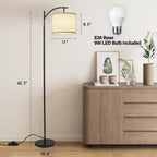 Cozylumi™ Floor Lamp for Living Room, Arc Standing Lamp with Remote Control, Dimmable