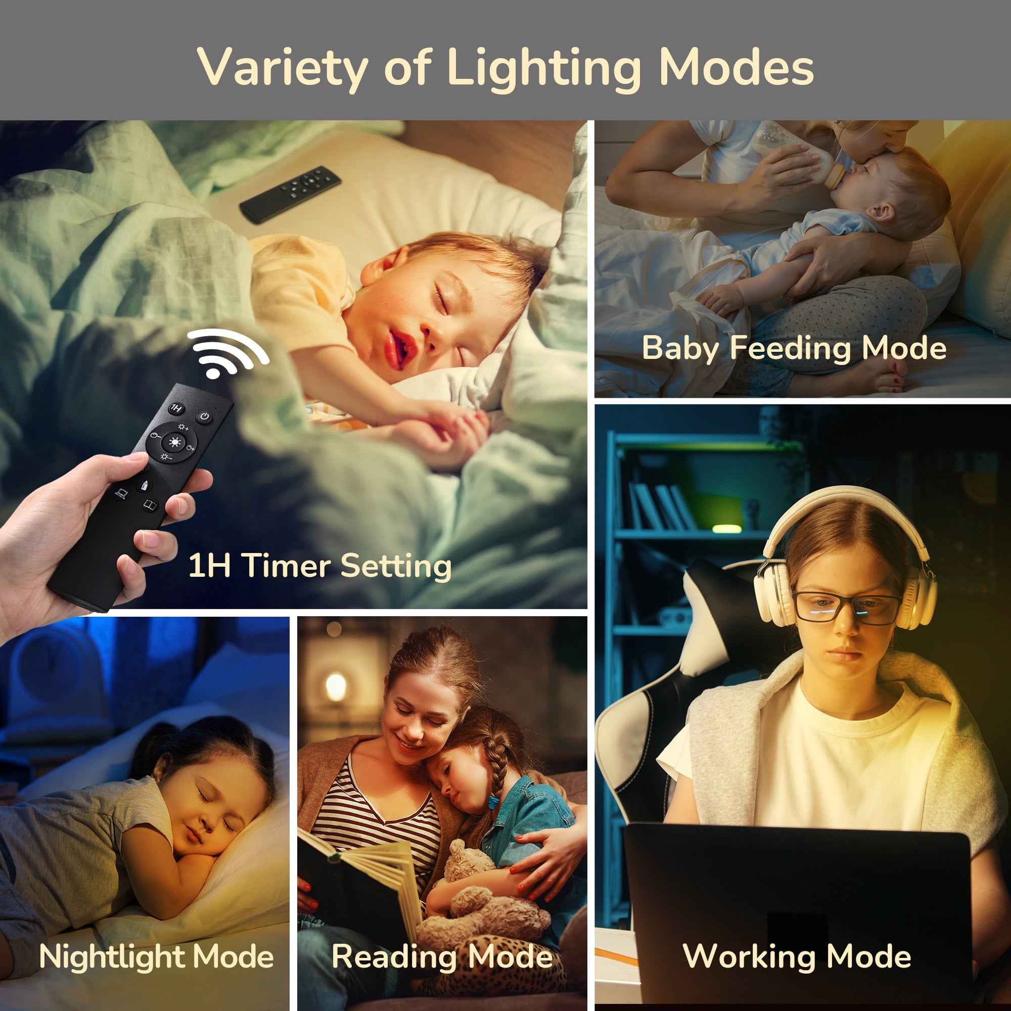 Cozylumi™ 65in Gold Floor Lamps with Remote for Living Room, 2700K-6000K, Standing Tall