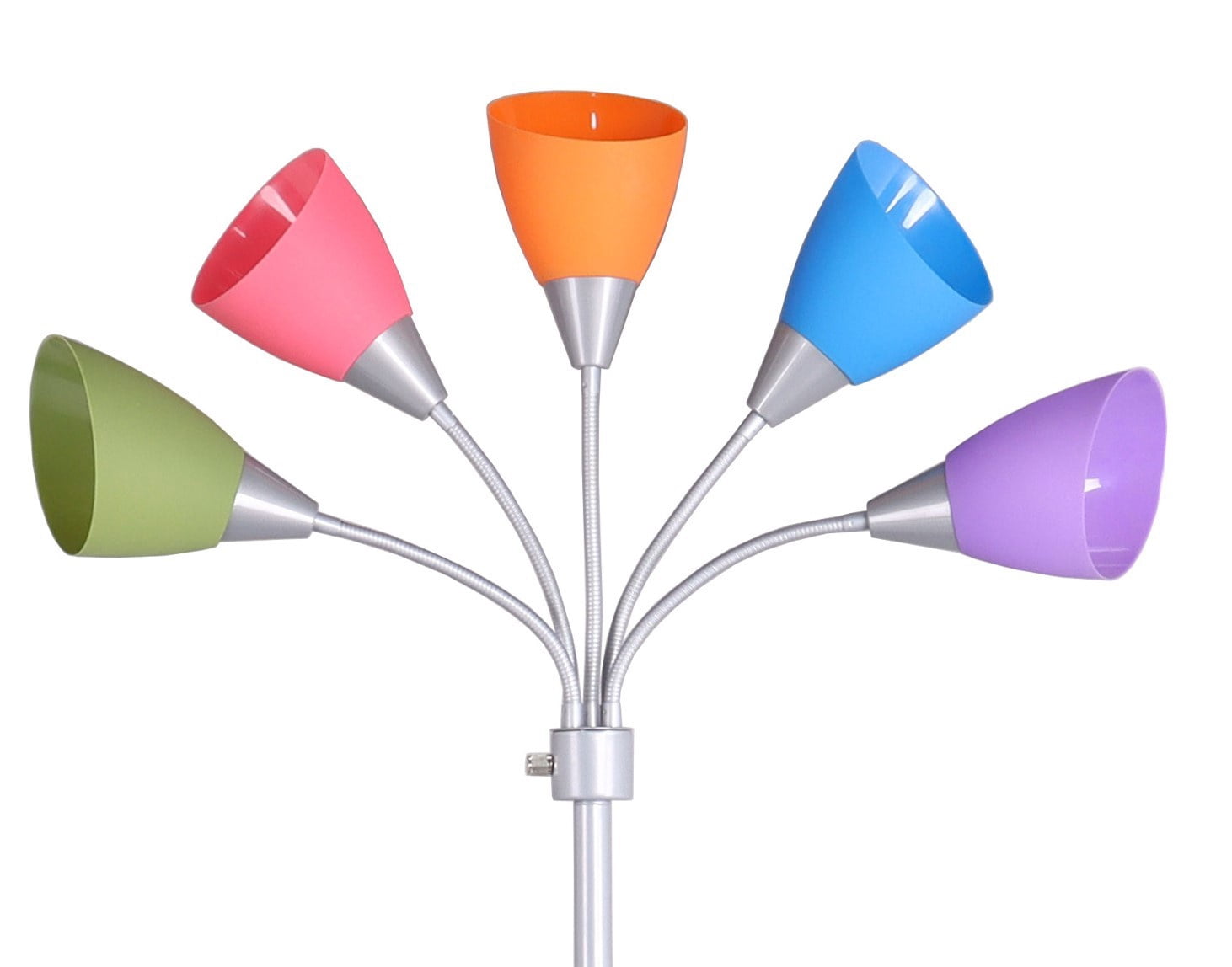 Cozylumi™ 5-Light Multi-Color Floor Lamp, Silver Finish