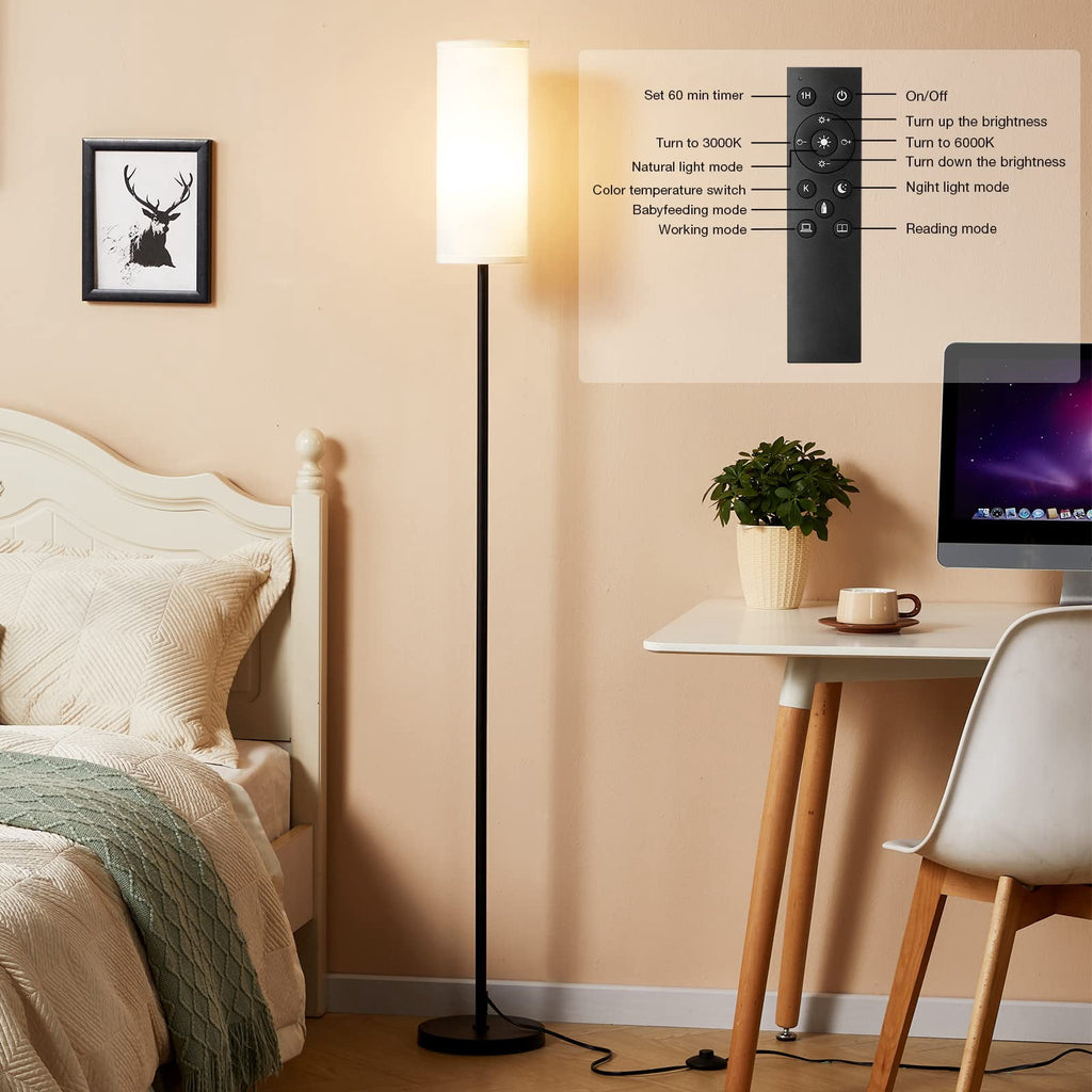 Cozylumi™ Kisportee 67" Dimmable Floor Lamps for Living Room | 3000K-6500K, Remote &