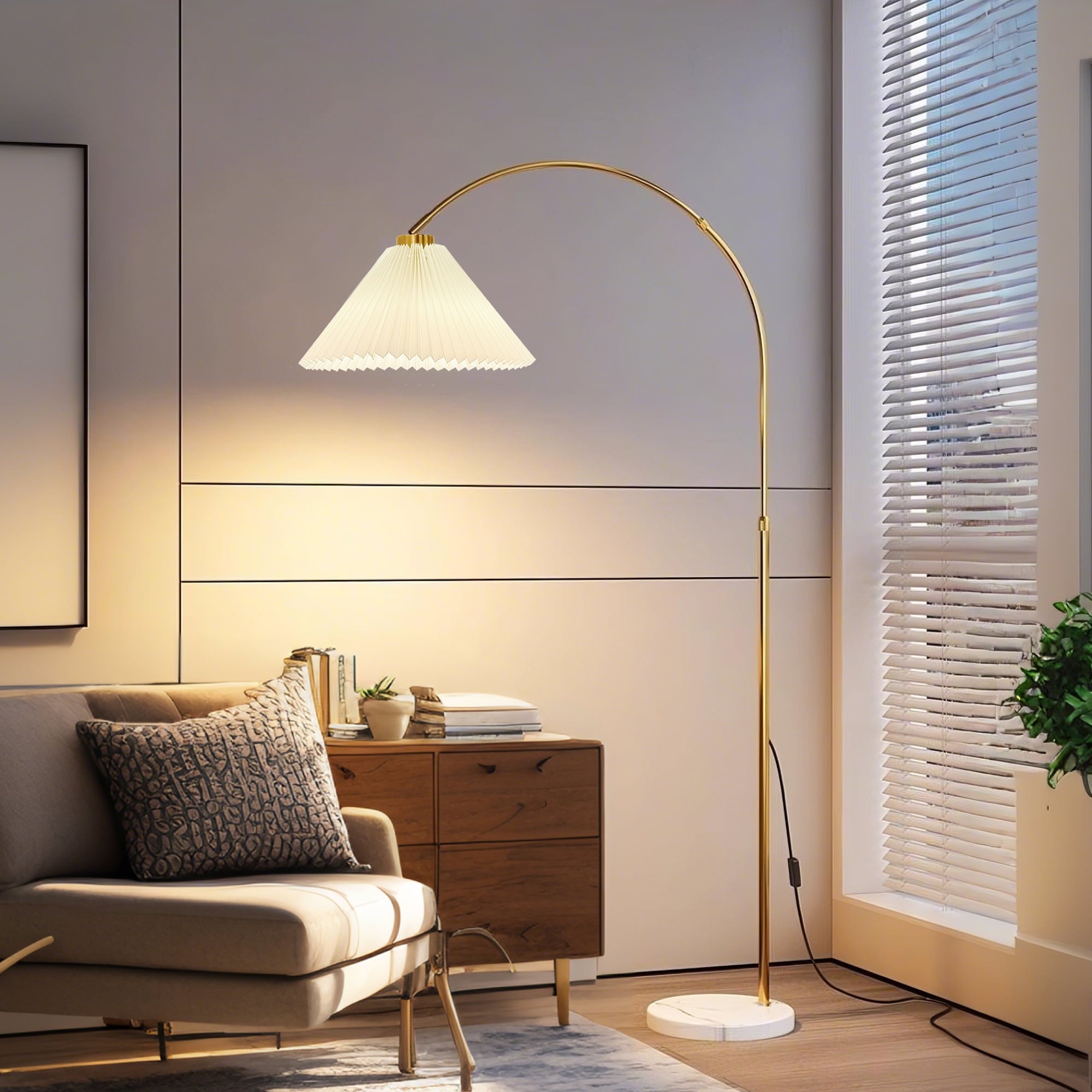 Cozylumi™ Arc Floor Lamp, 69" Height Standing Lamp, Metal Tall Lamp with Weighted Base