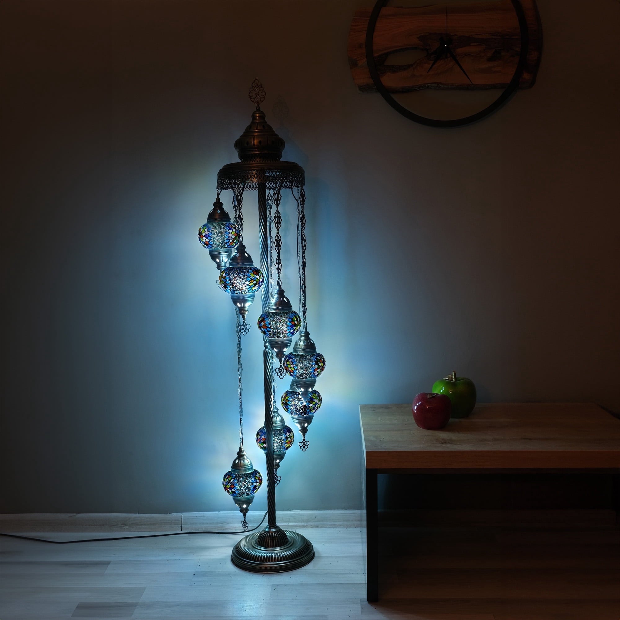 Cozylumi™ Asylove Turkish Floor Lamp, Mosaic Turkish Lamp, 7 GlobeFloor Lighting