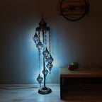 Cozylumi™ Asylove Turkish Floor Lamp, Mosaic Turkish Lamp, 7 GlobeFloor Lighting