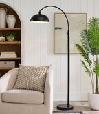 Cozylumi™ Black Finish Arch Dome Floor Lamp