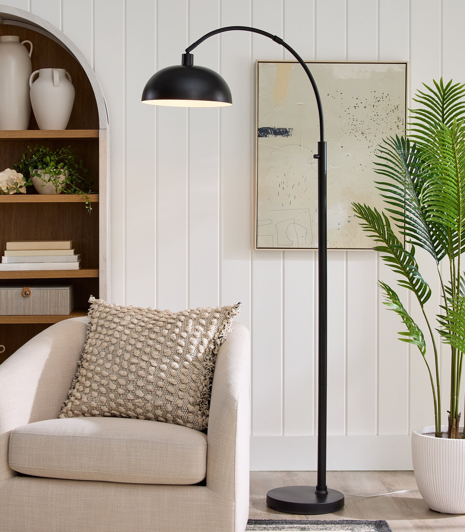 Cozylumi™ Black Finish Arch Dome Floor Lamp