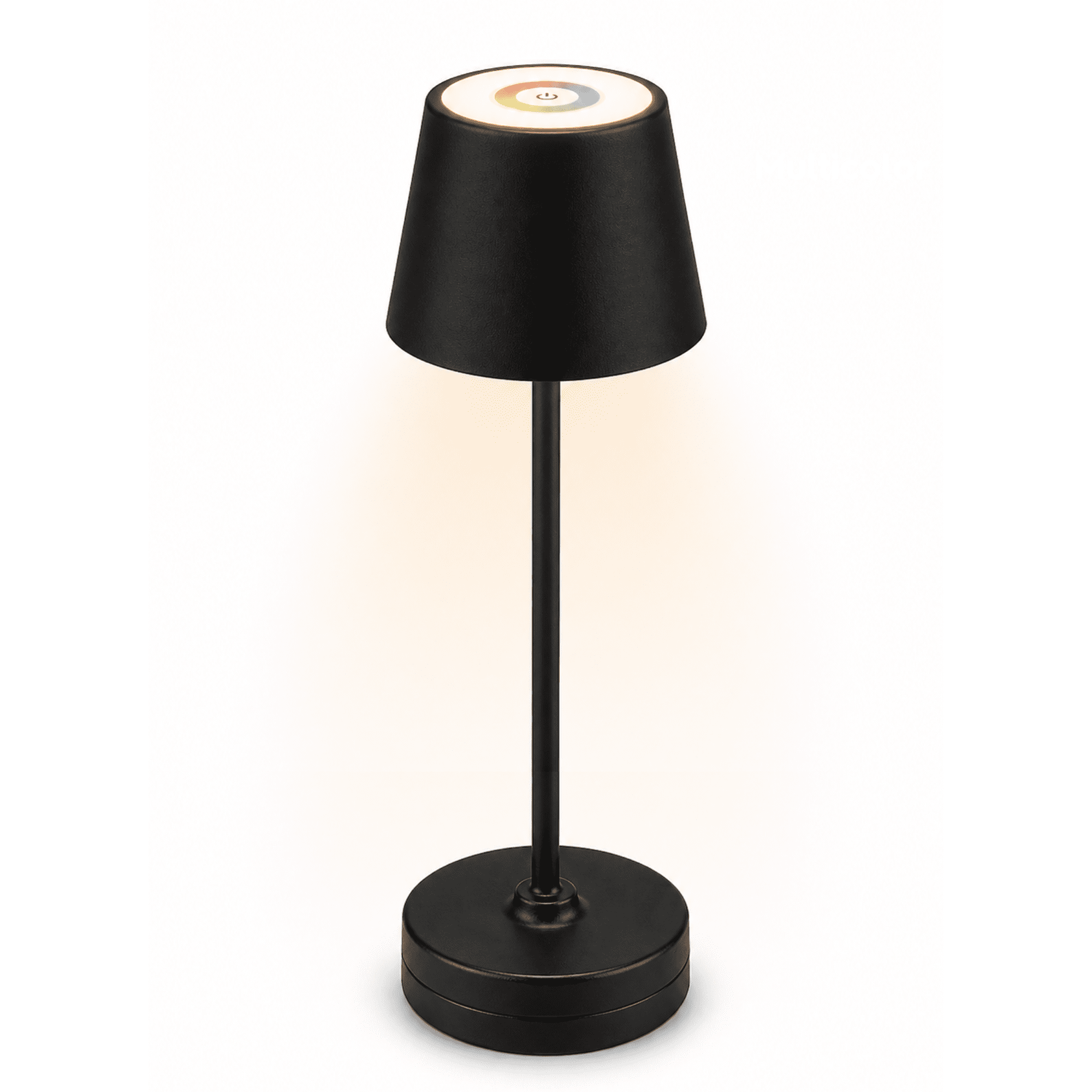 Cozylumi™ 14 Inch Rechargeable Color-Changing Table Lamp, Black, Indoor/Outdoor