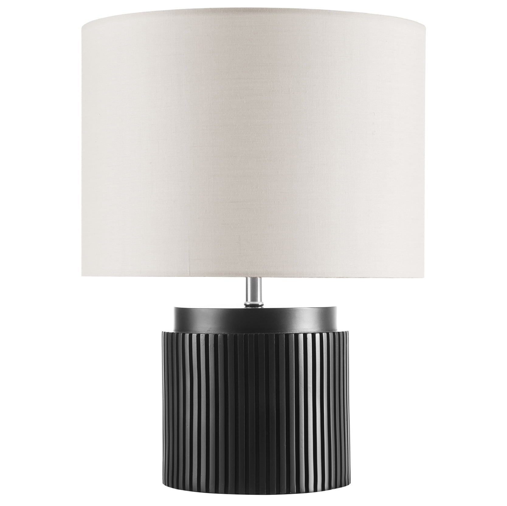 Cozylumi™ Beautiful 10.25" x 10.25" x 14" Brown Faux Ribbed Wood Table Lamp by Drew