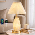 Cozylumi™ GVDV HOME 17.5" Table Lamp with USB A&C Ports and Night Light, Touch Control