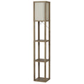 Cozylumi™ 62.25" Modern Pull Chain Weathered Floor Lamp with Natural Square Shade
