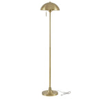Cozylumi™ 62" Modern Pull-chain Brass Floor Lamp with Brass Dome Shade