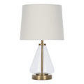 Cozylumi™ Glass with Brass Base Table Lamp, 18" H