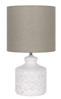 Cozylumi™ White Ceramic Table Lamp, 15"