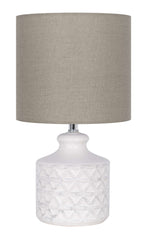 Cozylumi™ White Ceramic Table Lamp, 15"