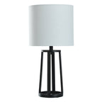 Cozylumi™ Modern Matte Black Table Lamp with Classic Drum Shade