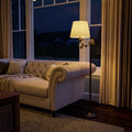 Cozylumi™ Birdsong 60'' Dimmable Floor Lamp with Oatmeal Fabric Empire Shade