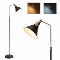 Cozylumi™ HonoDing 58" Rustic Rotatable Floor Lamp, Vintage Metal Design, Black