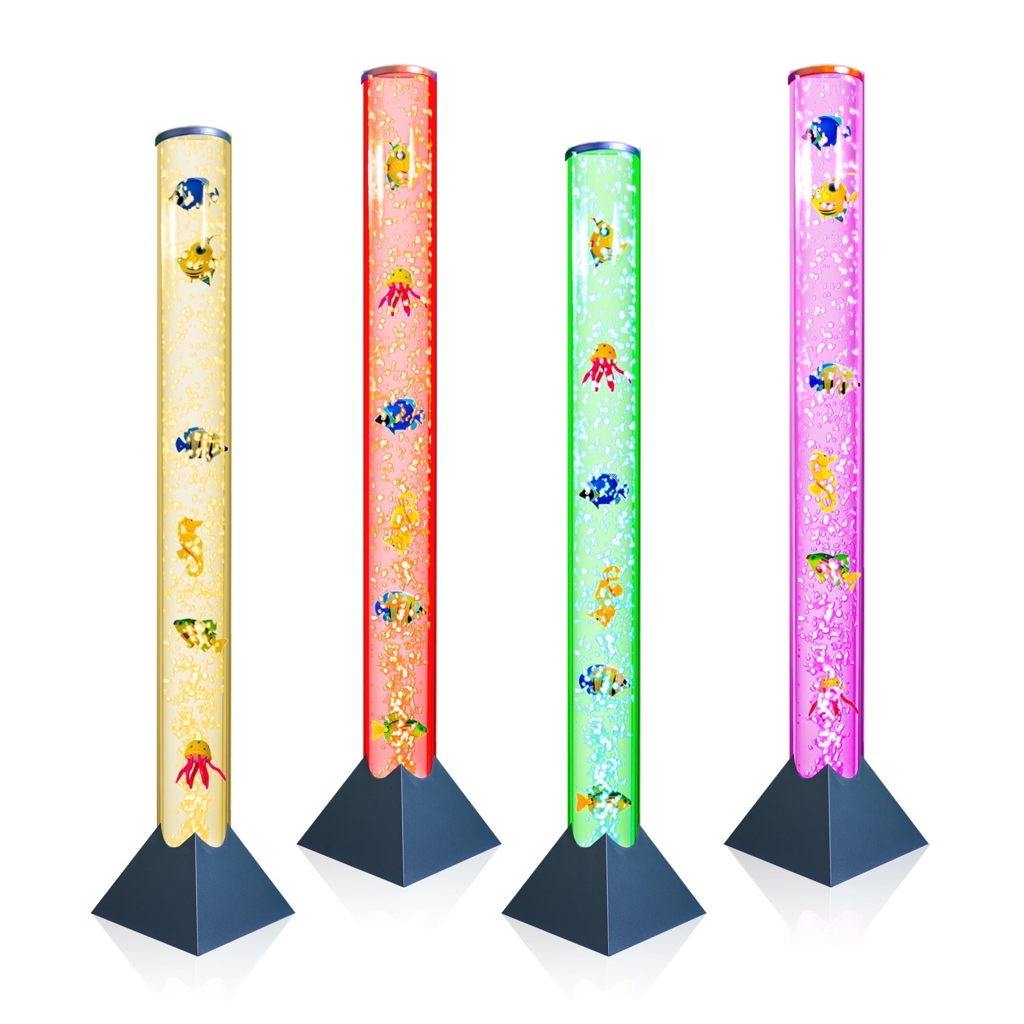 Cozylumi™ Brewish 3FT Bubble Fish Floor Lamp, 7 Color Changing LED Night Light, Fake