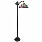 Cozylumi™ CHLOE Vivian Tiffany-Style Victorian Stained Glass Reading Floor Lamp 60" Height